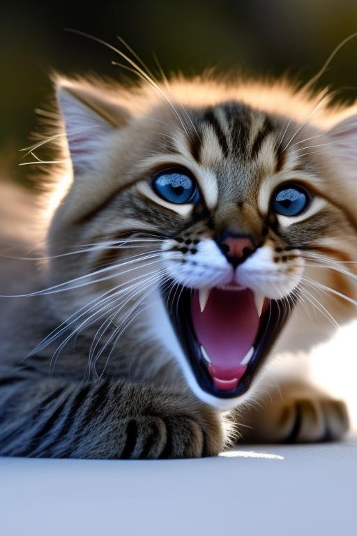 Cat yawn